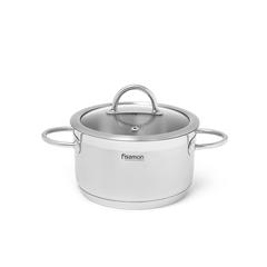 Fissman Benjamin Stainless Steel Stockpot W/Glass Lid (18 cm)