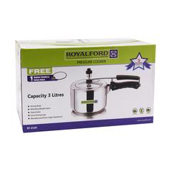 Royalford Aluminium Pressure Cooker W/Inner Lid (3 L)