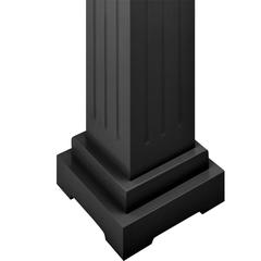 vidaXL Classic Square Pillar Plant Stand Black 17x17x66 cm MDF