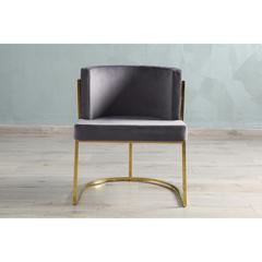 Pan Emirates Queenston Velvet & Metal Dining Chair (64 x 57 x 76 cm)