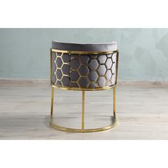 Pan Emirates Queenston Velvet & Metal Dining Chair (64 x 57 x 76 cm)