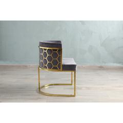 Pan Emirates Queenston Velvet & Metal Dining Chair (64 x 57 x 76 cm)