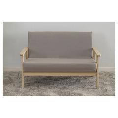 Parkence 2-Seater Fabric & Wood Sofa Pan Emirates