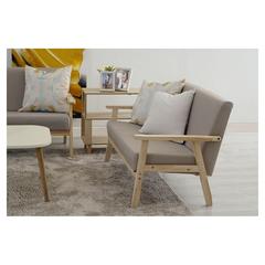 Parkence 2-Seater Fabric & Wood Sofa Pan Emirates