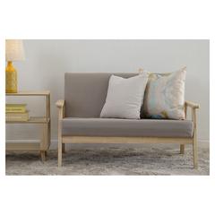 Parkence 2-Seater Fabric & Wood Sofa Pan Emirates