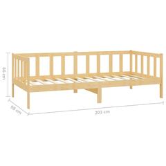 vidaXL Day Bed Solid Pinewood 90x200 cm