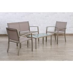 طقم كنب حديقة من المعدن 4 مقاعد سبيندوفا حول الإمارات