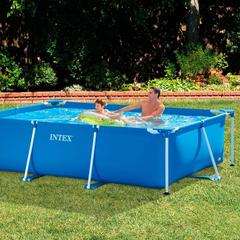 Intex Rectangular Metal Frame Pool (300 x 200 x 75 cm, Blue)