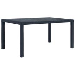 Buy vidaXL Plastic Garden Table 150 x 90 x 72 cm Anthracite
