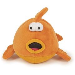 goDog Action Plush Gold Fish W/Chew Guard Technology Animated Squeaker Toy For Dogs