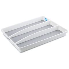 MadeSmart 3-Compartment Utensil Tray (40.6 x 32.4 x 4.5 cm, White)