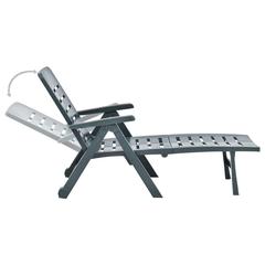 vidaXL Folding Sun Lounger Plastic Green (72 x 189 x 96 cm)