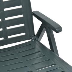 vidaXL Folding Sun Lounger Plastic Green (72 x 189 x 96 cm)