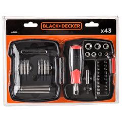 Black+Decker Ratchet Screwdriver & Socket Set  W/Case (43 Pc.)