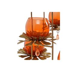 Prakash 7-Candle Holder (35 x 50 cm, Orange)