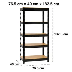 Living Space 5-Shelf Steel Storage (76.5 x 40 x 182.5 cm)