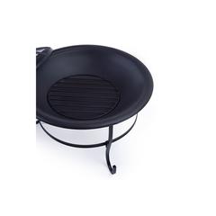 Round Metal Fire Pit (60 x 60 x 44 cm, Black)