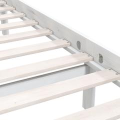 vidaXL Bed Frame White Solid Pinewood (160 x 200 cm)