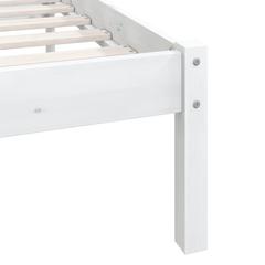 vidaXL Bed Frame White Solid Pinewood (160 x 200 cm)