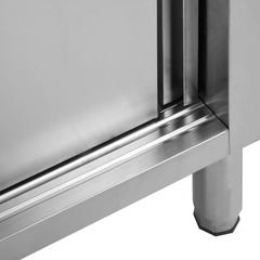 طاولات عمل ستانلس ستيل مع أبواب انزلاقية قطعتان 200x50x (95-97) سم فيدا إكس إل