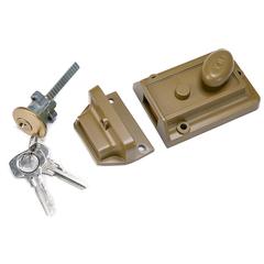 Yale 80 Night Latch (Pack of 3, Brown)