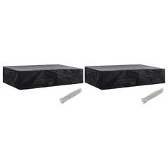 vidaXL Garden Sun lounger Cover 2 pcs 8 Eyelets 218x77x55 cm