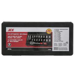 Ace SAE & Metric Socket Set with Drive (96.5 cm, Pack of 20)