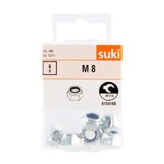 Suki 6154137 M8 Self-Lock Hex Nuts (Pack of 6)