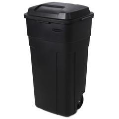 Rubbermaid FG289804BLA Roughneck Heavy Duty Refuse Container with Lid (129 L, Black)