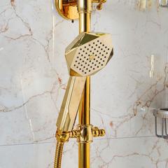 Milano Flora Gold Bath Mixer & Rain Shower Set