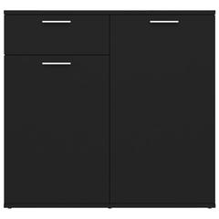 vidaXL Engineered Wood Sideboard (80 x 36 x 75 cm, Black)