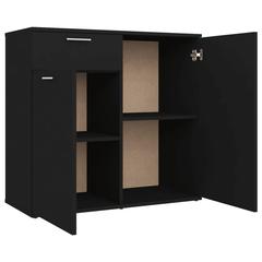 vidaXL Engineered Wood Sideboard (80 x 36 x 75 cm, Black)