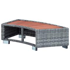 Poly Rattan & Eucalyptus Wood Spa Step vidaXL (92 x 45 x 25 cm)
