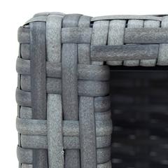 Poly Rattan & Eucalyptus Wood Spa Step vidaXL (92 x 45 x 25 cm)
