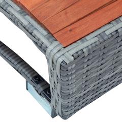 Poly Rattan & Eucalyptus Wood Spa Step vidaXL (92 x 45 x 25 cm)