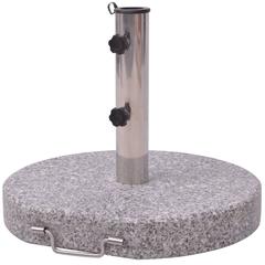 vidaXL Granite Round Parasol Stand (45 cm, Grey)