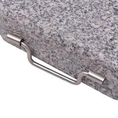 vidaXL Granite Round Parasol Stand (45 cm, Grey)