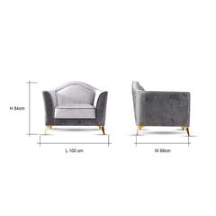 Loretta 1-Seater Fabric Sofa W/Cushion Danube Home
