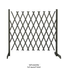 vidaXL Garden Trellis Fence Grey 180x100 cm Solid Firwood