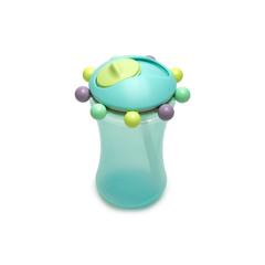 كوب أطفال بمصاص بتصميم حاسبة ميلي (340 مل ، أزرق)