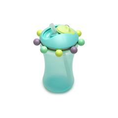 كوب أطفال بمصاص بتصميم حاسبة ميلي (340 مل ، أزرق)