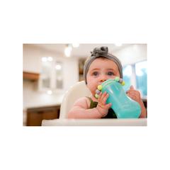 كوب أطفال بمصاص بتصميم حاسبة ميلي (340 مل ، أزرق)