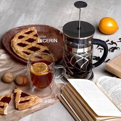 Fissman Bicerin Borosilicate Glass French Press Coffee Maker (600 ml)