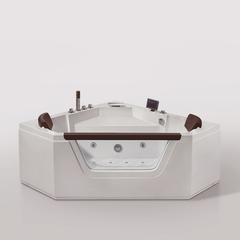 Danube Home Acrylic Air Bubble King Massage Bath Tub W/Digital Panel (150 x 150 x 70 cm)