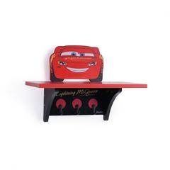 Cars Wooden Wall Decor Shelf (35 x 17 x 25 cm, Red)