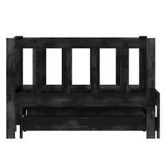 vidaXL Pull-out Day Bed Black Solid Pinewood 2x