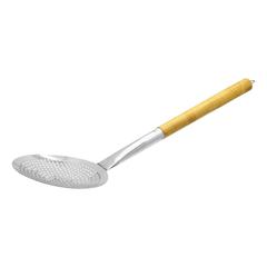 Raj Stainless Steel Skimmer Spoon W/Wooden Handle (75 cm)