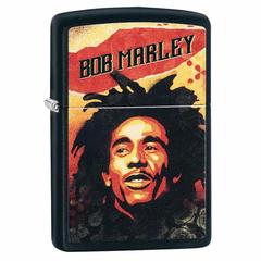 Zippo Bob Marley Illustrated Windproof Lighter, 49154 (Black Matte)