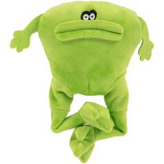 goDog Action Plush Frog W/Chew Guard Technology Animated Squeaker Toy For Dogs