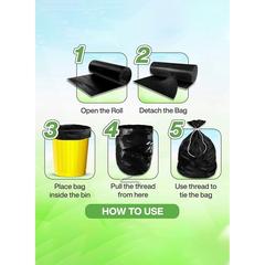 لفة أكياس قمامة 75 جالون كلينينج سوبرستور (10 أكياس ، 120 × 140 سم ، قطعتين)